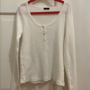 Long sleeve brandy Melville white top